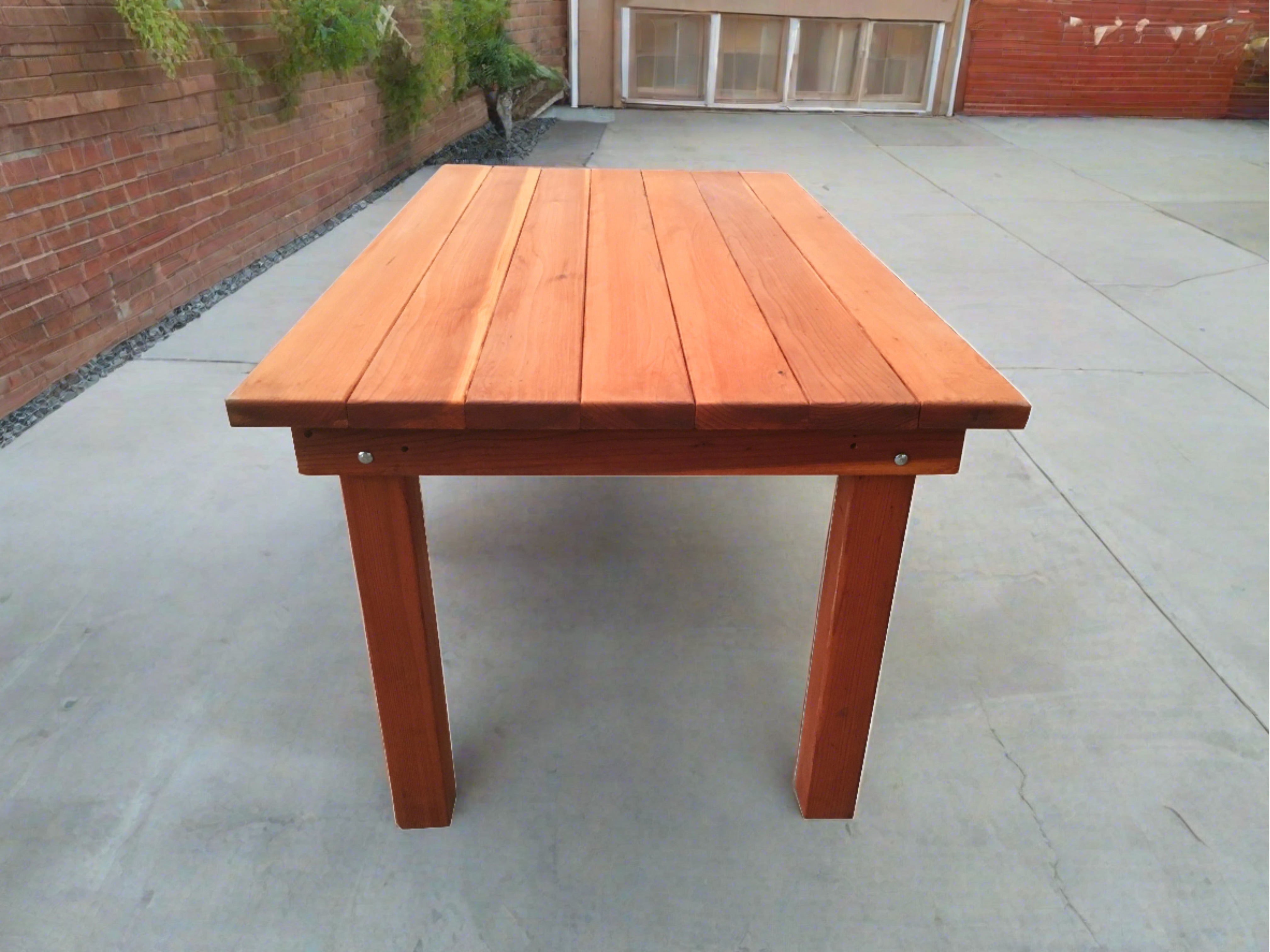 Farmhouse Redwood Dining Table