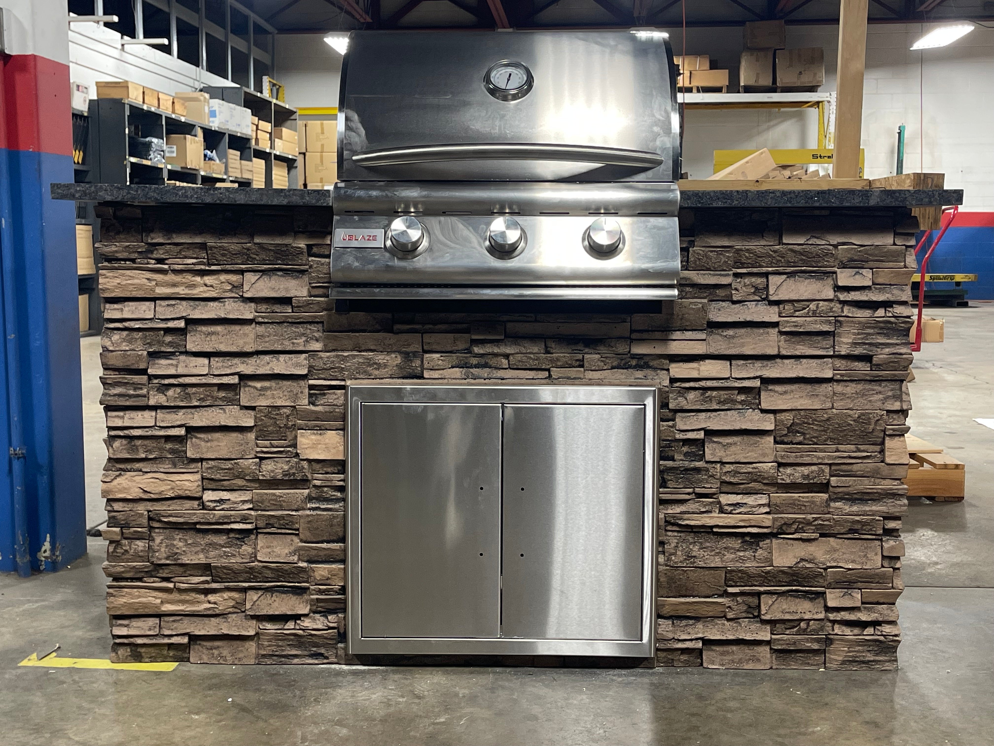 5' WPPO Outdoor Kitchen Island with Blaze Grill