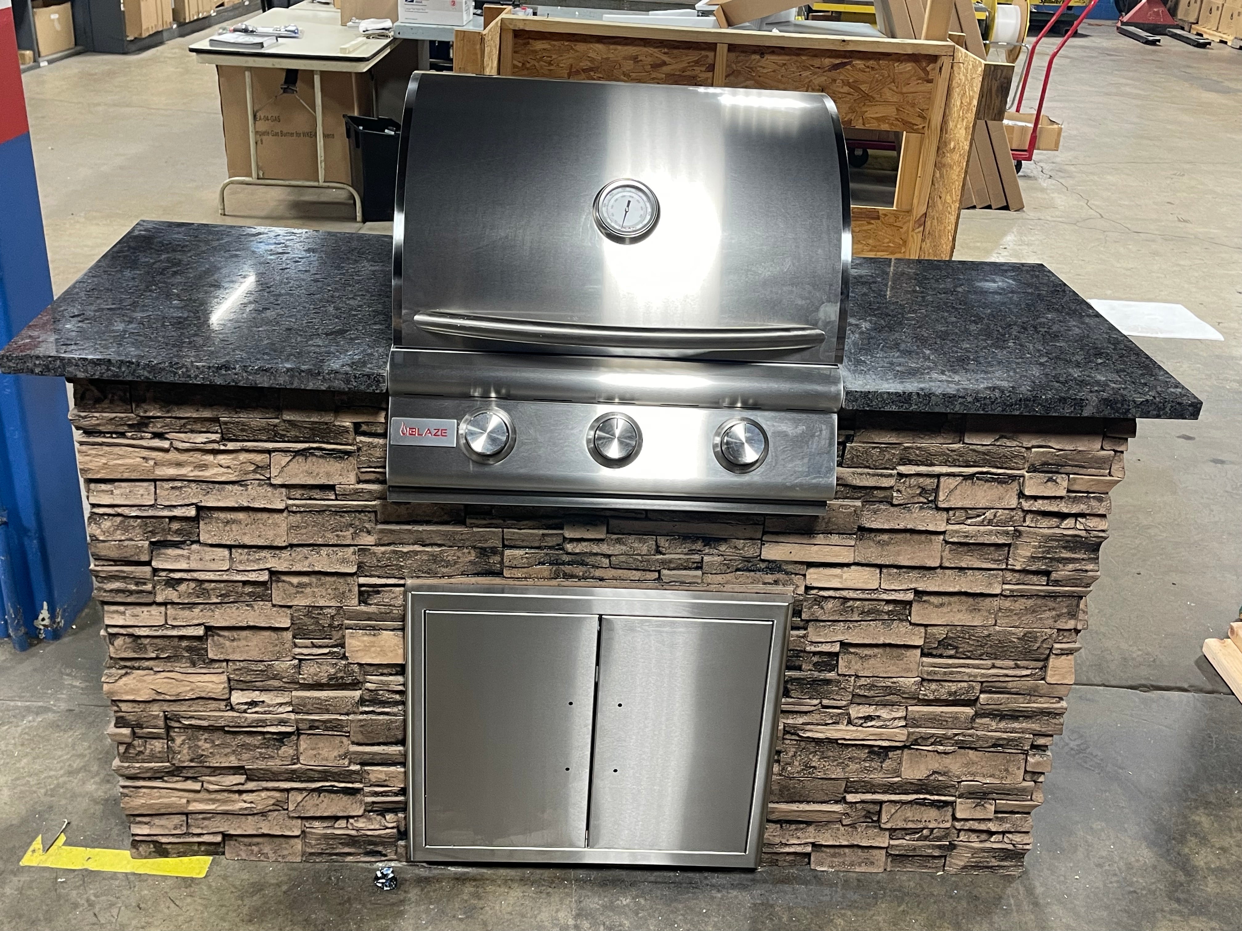 5' WPPO Outdoor Kitchen Island with Blaze Grill