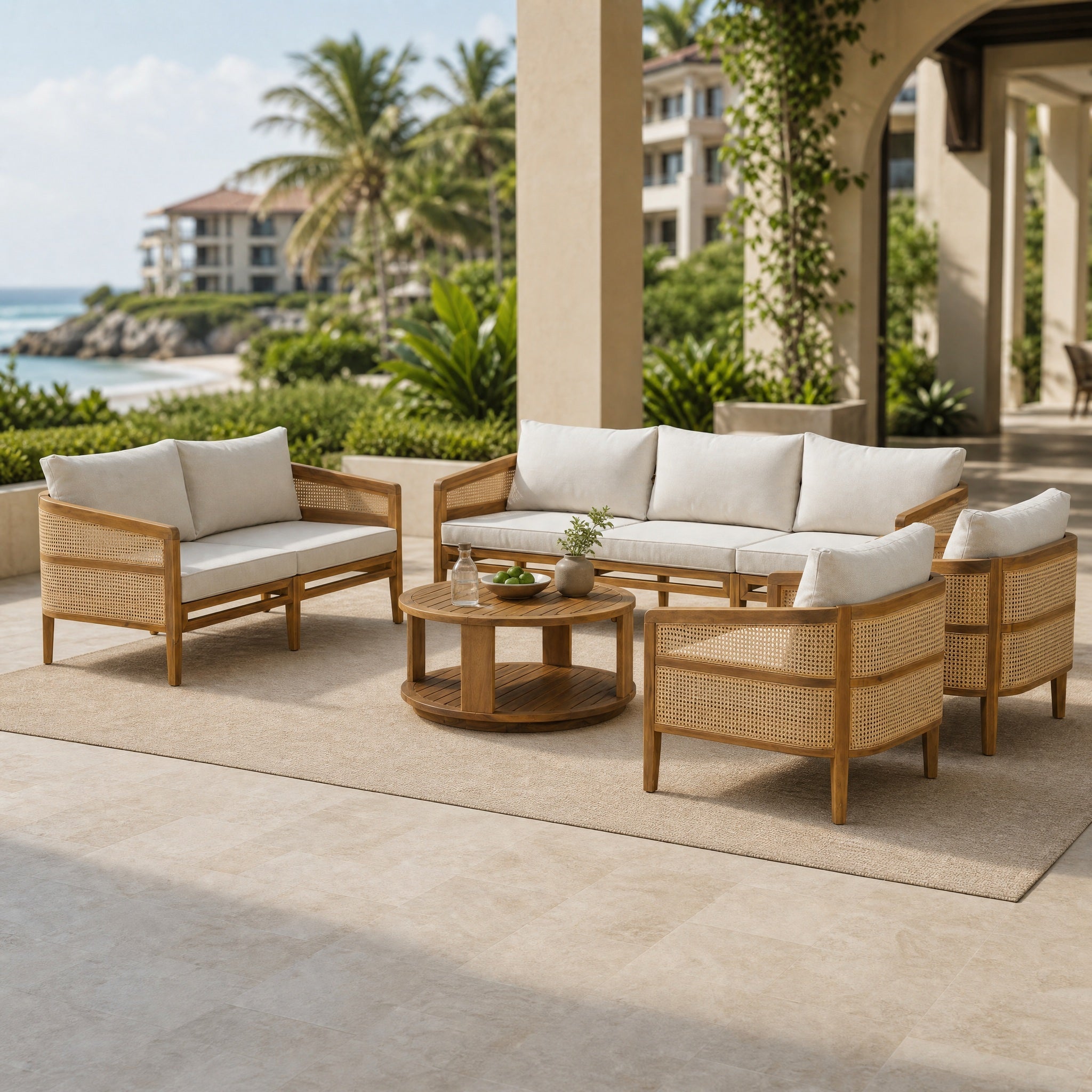 5-Piece Rattan Patio Furniture Set
