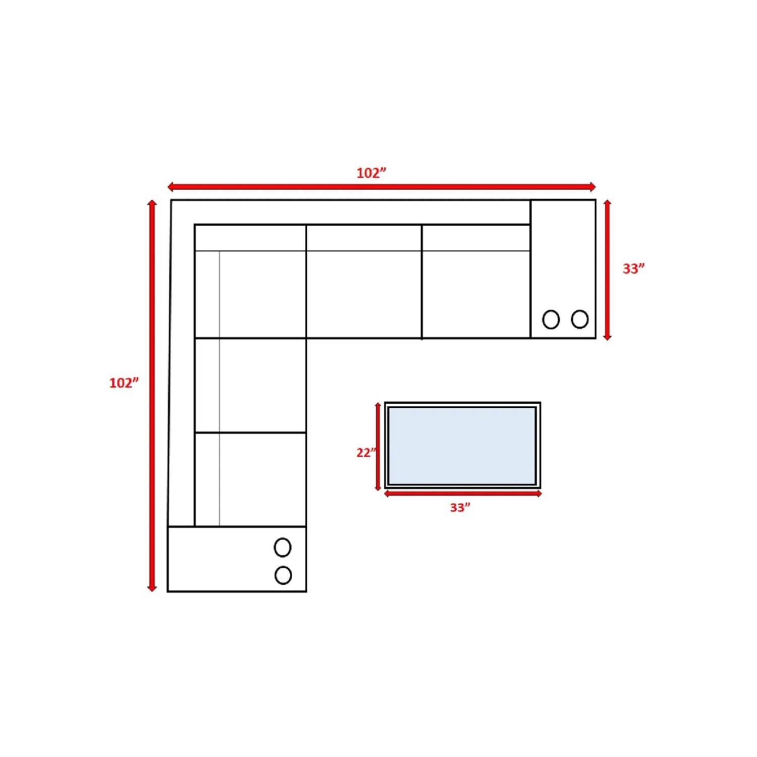 8-Piece Modular Outdoor Sectional Set