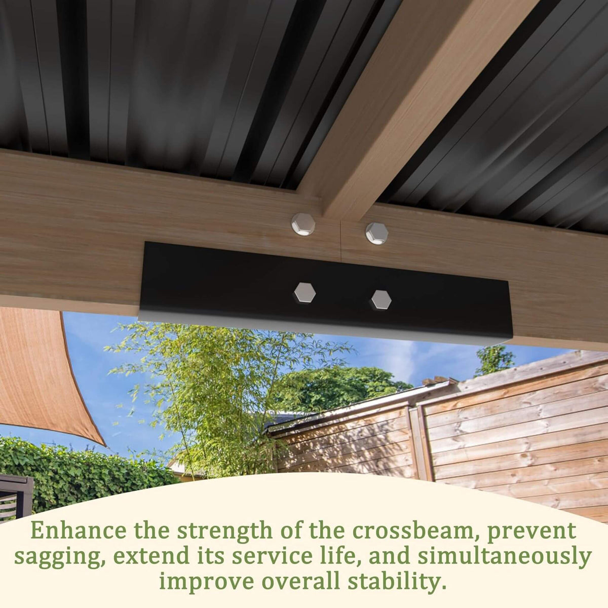 Heavy-Duty Wooden Grill Gazebo with Sloped Metal Roof