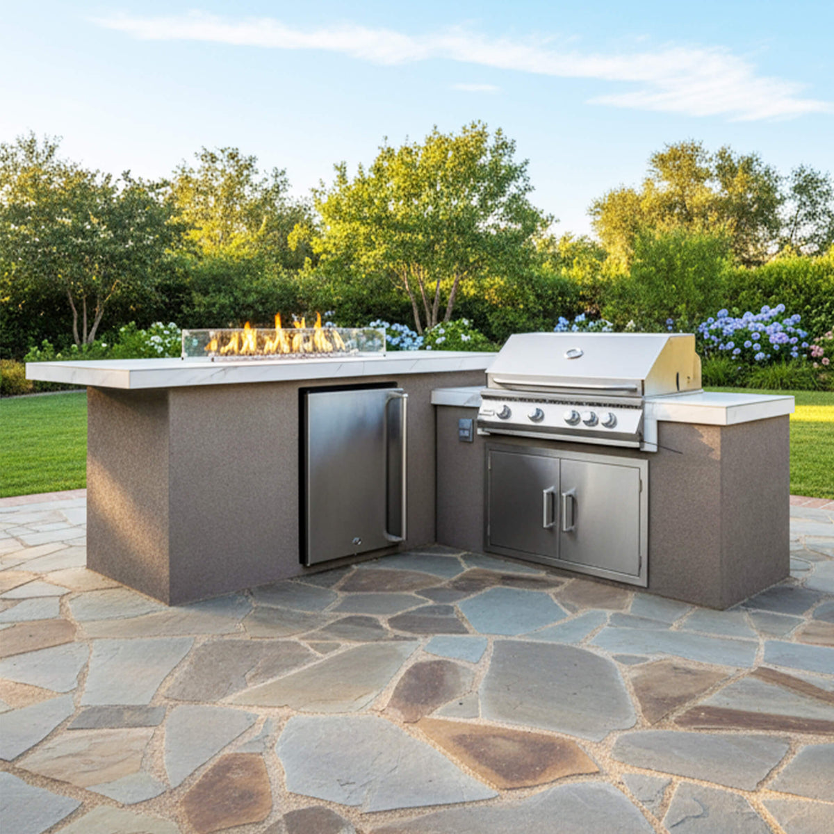 KoKoMo Grills Baja 7'6"x9' BBQ Island