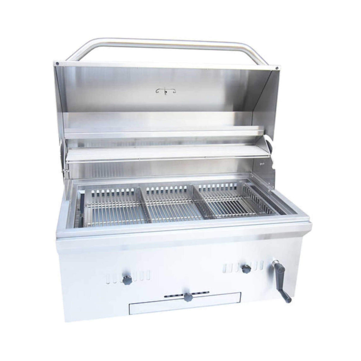KoKoMo Grills 32-Inch Built-In Charcoal BBQ Grill — 304 Stainless Steel