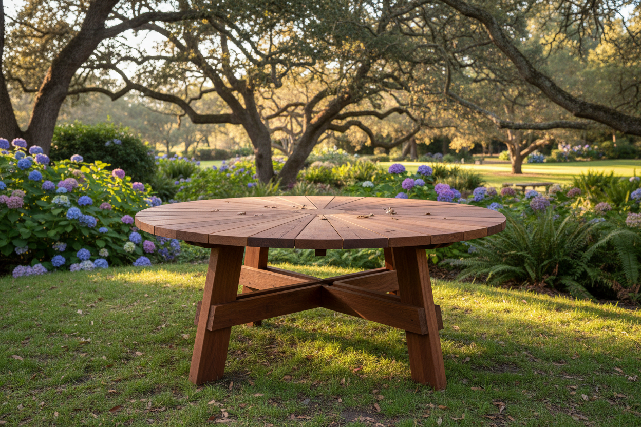 Best Redwood Round Picnic Table